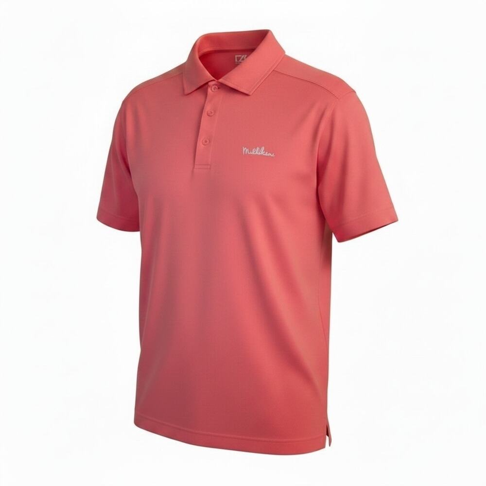 Cutter & Buck Golf Polo Shirt Mens Medium Moisture Wicking Peach Coral